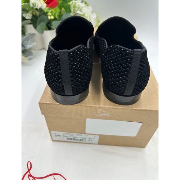 Men\'s Christian Louboutin dandy chick jacquard loafers size 45 made in Italy main image 7